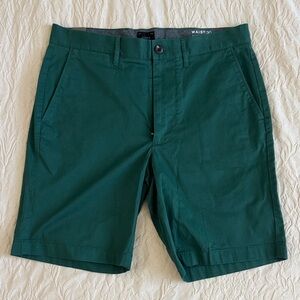 J. Crew Men's Deep Green Flat Front Shorts